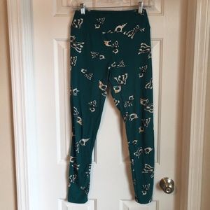 Unicorn skeleton bow leggings